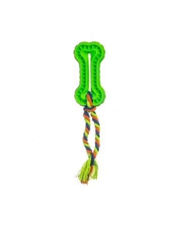 Brinquedo Mordedor Osso Cravo com Corda Pet Works Sortido 1 Unidade