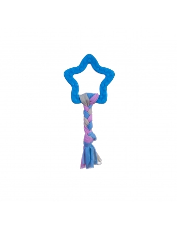 Brinquedo Mordedor Estrela com Corda Pet Works 8cm Sortido 1 Unidade