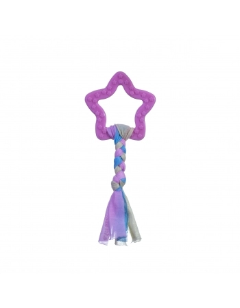 Brinquedo Mordedor Estrela com Corda Pet Works 8cm Sortido 1 Unidade