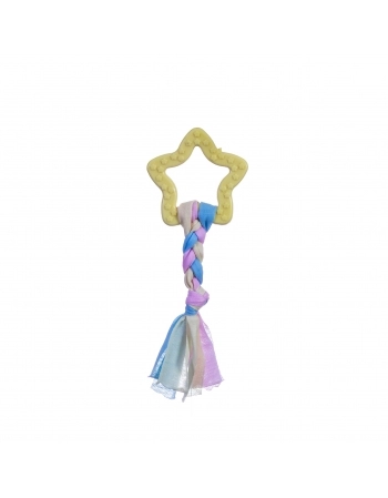 Brinquedo Mordedor Estrela com Corda Pet Works 8cm Sortido 1 Unidade