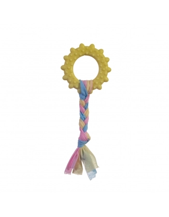 Brinquedo Mordedor Argola com Cravo e Corda Pet Works 7cm Sortido 1 Unidade