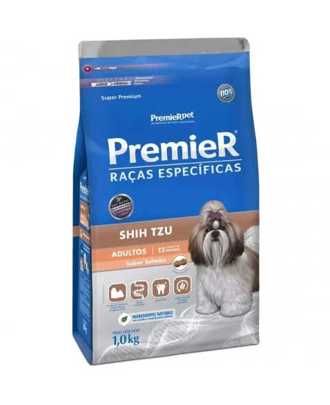 Ração Premier Raças Específicas Cães Adultos Shih Tzu Salmão 1kg