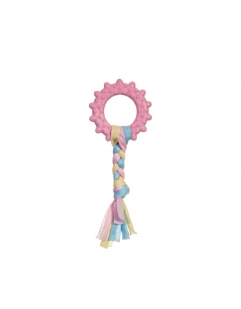 Brinquedo Mordedor Argola com Cravo e Corda Pet Works 7cm Sortido 1 Unidade