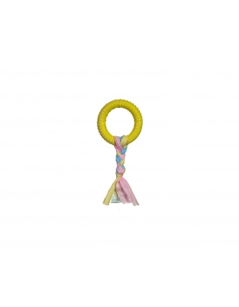 Brinquedo Mordedor Argola com Corda Pet Works 8cm Sortido 1 Unidade