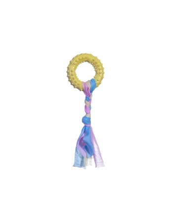 Brinquedo Mordedor Argola com Cravo e Corda Pet Works 7,5cm Sortido 1 Unidade