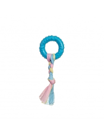 Brinquedo Mordedor Argola com Cravo e Corda Pet Works 7,5cm Sortido 1 Unidade