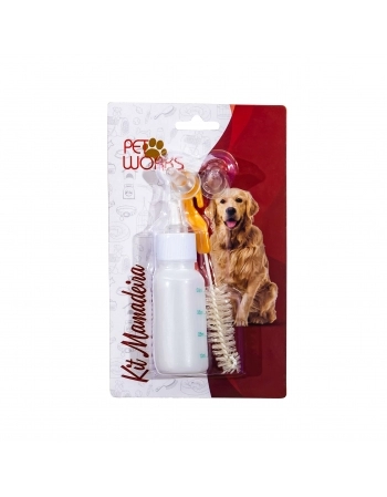 Kit Mamadeira para Filhotes Pet Works 60ml Sortido