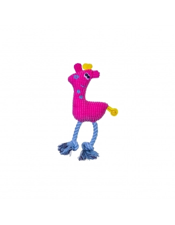 Brinquedo Pet Works Girafa de Pelúcia com Corda para Cães 10cm (Cores Sortidas)
