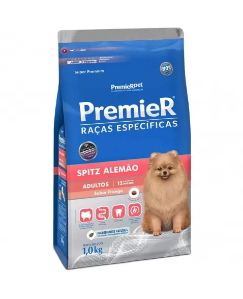 Ração Premier Raças Específicas Cães Adultos Spitz Alemão 1kg