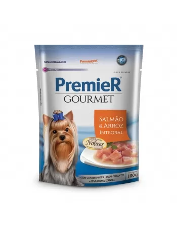 Ração Úmida Premier Gourmet Cães Adultos Porte Pequeno Salmão 85g (20 Unidades)