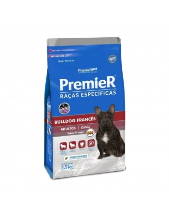 Ração Premier Raças Específicas para Cães Adultos Bulldog Francês 2,5kg