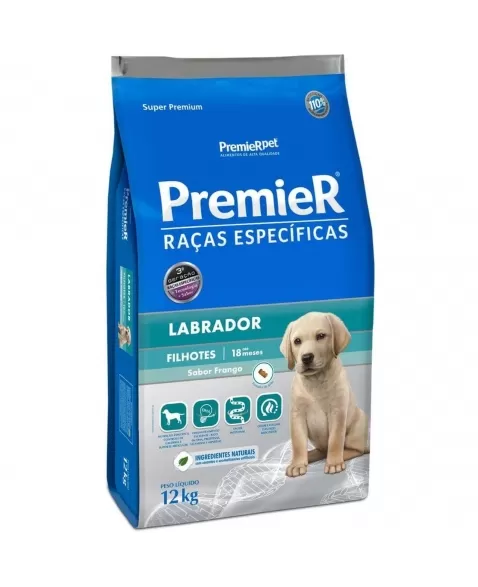 Ração Premier Raças Específicas Cães Filhotes Labrador 12kg