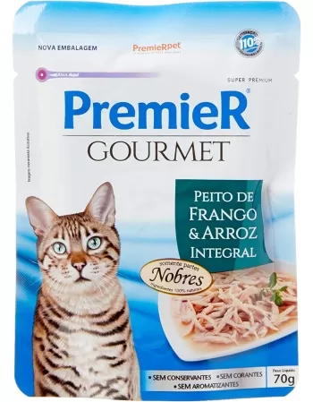 Ração Úmida Premier Orgânico Gatos Adultos Frango 70g (20 Unidades)