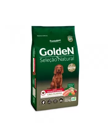 Ração Golden Seleção Natural Cães Filhotes Frango & Arroz 10,1kg