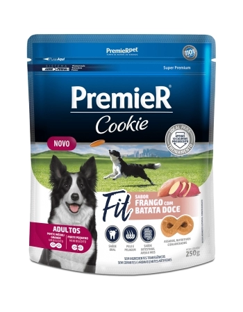 Cookie Premier para Cães Adultos Fit Frango e Batata Doce 250g