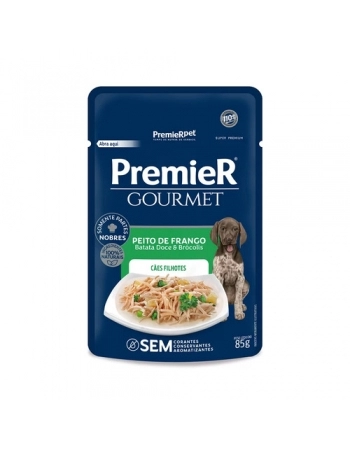 Ração Úmida Premier Gourmet para Cães Filhotes Sabor Frango 85g — Caixa com 20 Unidades