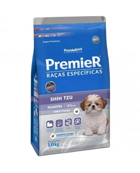 Ração Premier Raças Específicas Cães Filhotes Shih Tzu 1kg