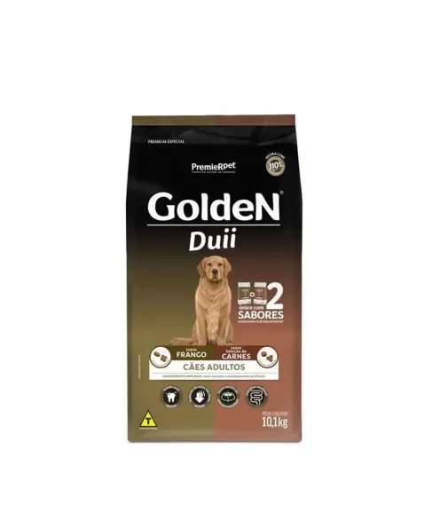 Ração Golden Duii Cães Adultos Frango & Carne 10,1kg