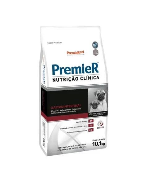 Ração Premier Nutrição Clínica Gastrointestinal Cães Adultos Porte Pequeno Frango 10,1kg