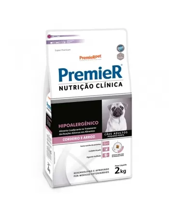 Ração Premier Nutrição Clínica Hipoalérgica Cães Adultos Porte Pequeno Cordeiro 2kg