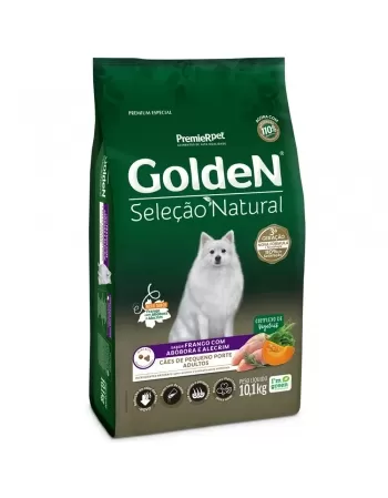 Ração Golden Seleção Natural Cães Adultos Porte Pequeno Abóbora 10,1kg