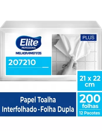 Elite Toalha de Papel Interfolhado FD Plus 12x200 Folhas