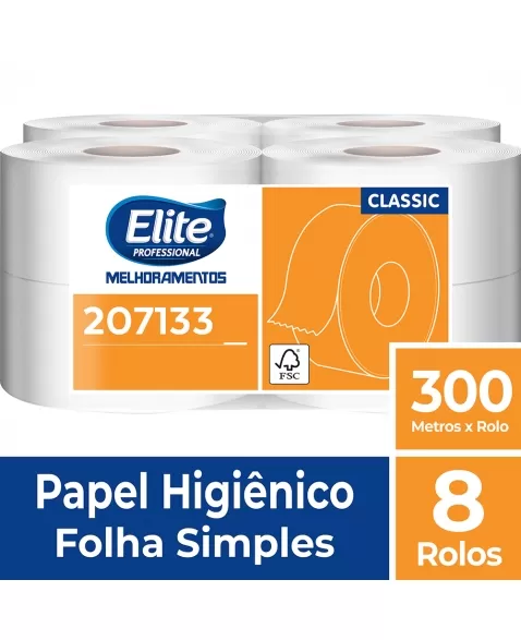 ELITE PAPEL HIGIENICO ROLO FS CLASSIC 8X300M