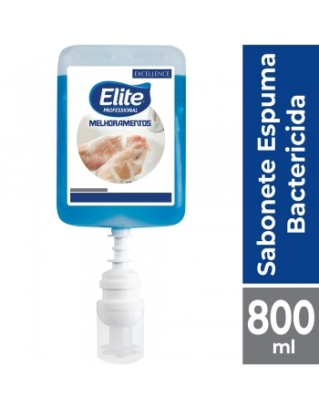 Sabonete Espuma Bactericida Quaternário de 5ª Geração Elite — Caixa com 6 Refis de 800 ml