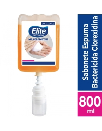 Sabonete Espuma Bactericida Colorido Elite Excellence - Caixa com 6 Refis de 800ml