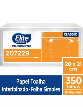 Elite Toalha de Papel Interfolhado FS Classic 15x350 Folhas