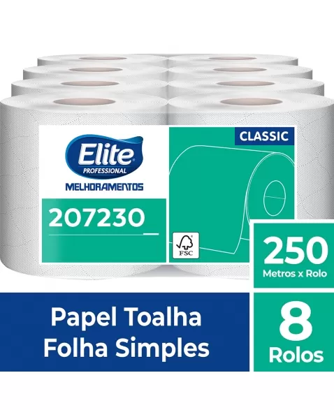 ELITE TOALHA DE PAPEL ROLO FS CLASSIC 8X250M