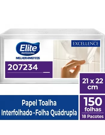 Elite Toalha de Papel Interfolhado FQ Excellence 18x150 Folhas