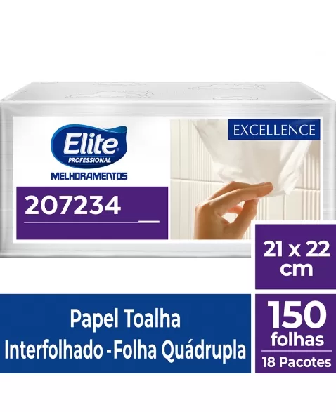 ELITE TOALHA DE PAPEL INTERFOLHADO FQ EXCELLENCE 18X150 FOLHAS