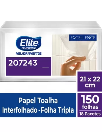 Elite Toalha de Papel Intrefolhado FT Excellence 18x150 Folhas