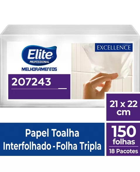 ELITE TOALHA DE PAPEL INTERFOLHADO FT EXCELLENCE 18X150 FOLHAS