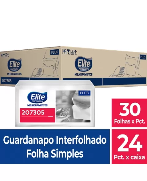 ELITE GUARDANAPO INTERFOLHADO FS PLUS 24X300 FOLHAS