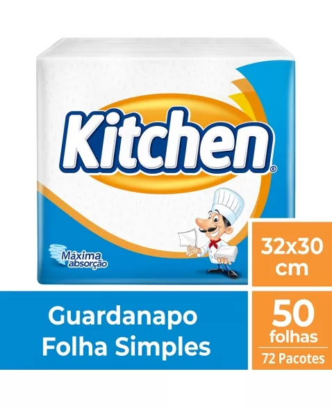 ELITE GUARDANAPO KITCHEN GRANDE PLUS 72X50 FOLHAS