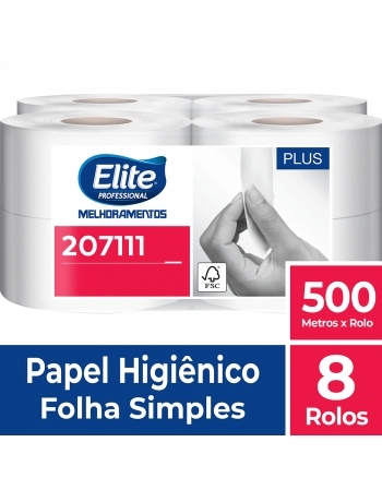 Papel Higiênico Elite Rolo FS Plus 520m Fardo com 8 Unidades