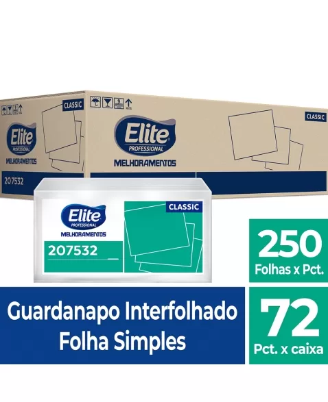 ELITE GUARDANAPO INTERFOLHADO FS CLASSIC 72X250 FOLHAS