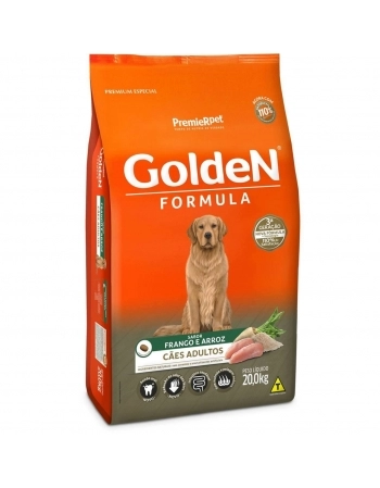 Ração Golden Fórmula Cães Adultos Sabor Frango e Arroz 20kg