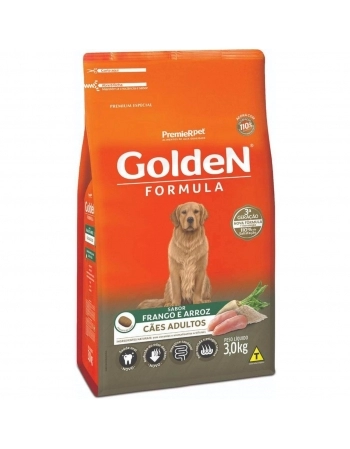 Ração Golden Fórmula para Cães Adultos Sabor Frango e Arroz 3kg
