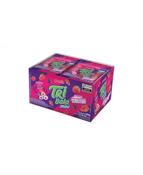 Bala Tribala Mini Frutas Vermelhas 12Dpx12Pcx30G