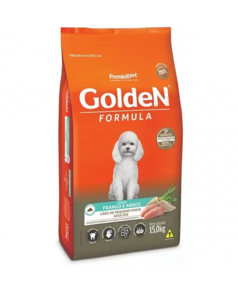 Ração Golden Fórmula Cães Adultos Porte Pequeno Frango & Arroz 15kg