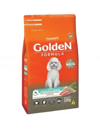 Ração Golden Fórmula Cães Adultos Porte Pequeno Frango & Arroz 3kg