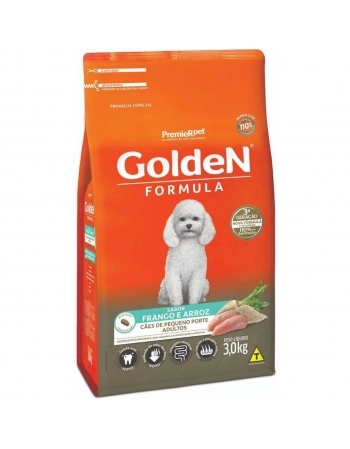 Ração Golden Fórmula para Cães Adultos Porte Pequeno Sabor Frango e Arroz 3kg