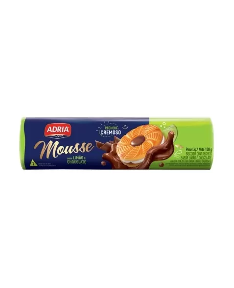 Biscoito Adria Mousse Limao C/ Chocolate 50X130G