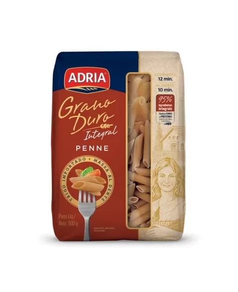 Massas Adria Grano Duro Penne Integral 20X500G