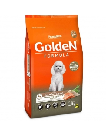 Ração Golden Fórmula para Cães Adultos de Pequeno Porte Sabor Salmão 10,1kg