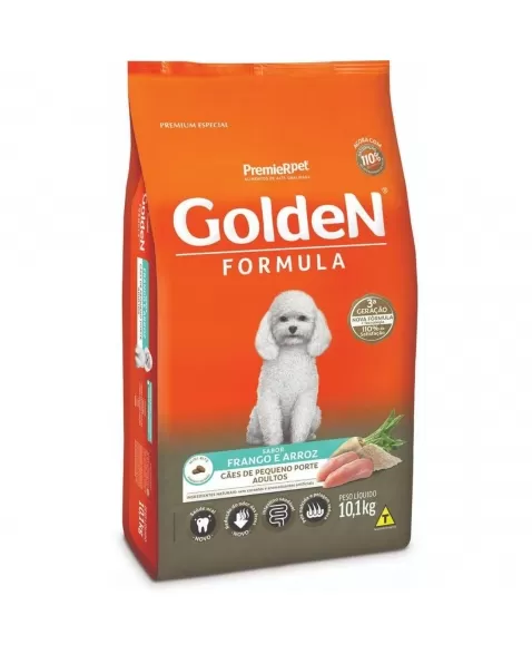 Ração Golden Fórmula Cães Adultos Porte Pequeno Frango & Arroz 10,1kg