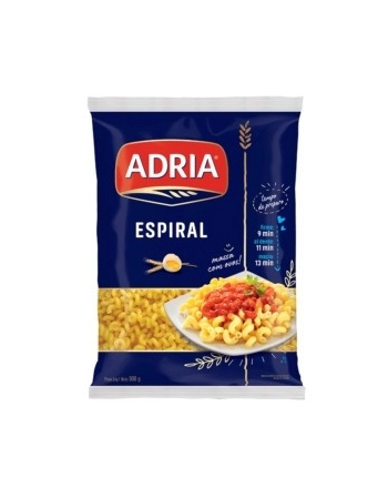 Macarrão com Ovos Espiral Adria 500g Fardo com 20 Unidades